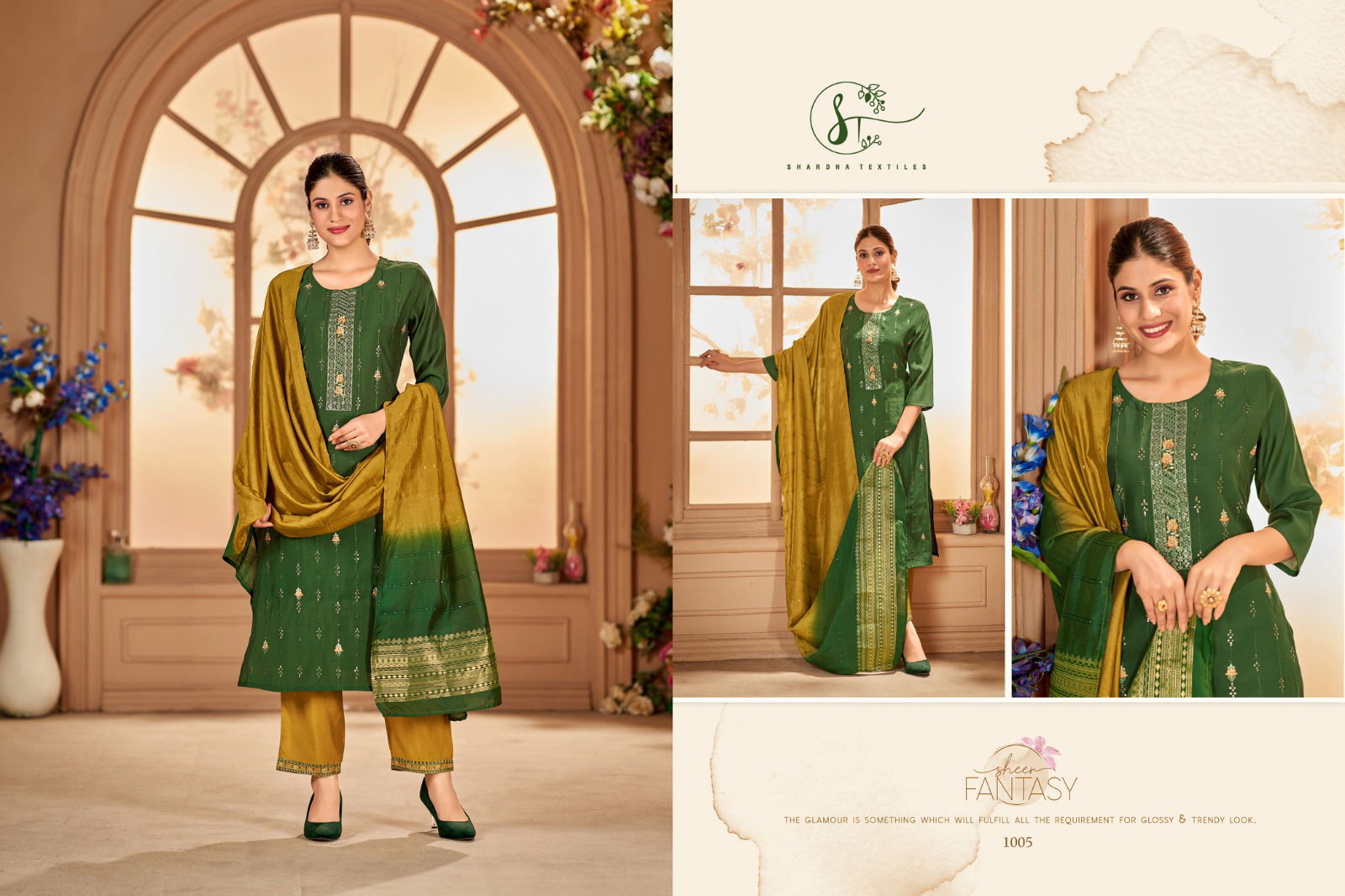 Kizaa Silk 3 By Sharda Readymade Suits Catalog